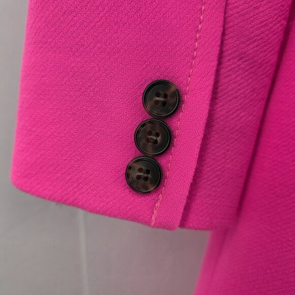 J.Crew Italian DoubleCloth Wool Lady Day Coat Thinsulate Fuchsia Pink Size 00 - Picture 9 of 14